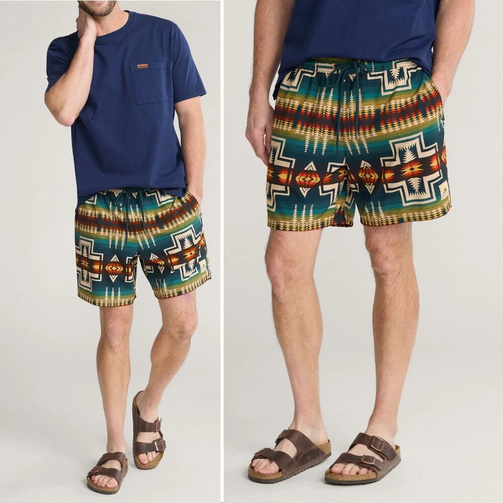 Pendleton Multicolor Patterned Swim Trunks - image 1